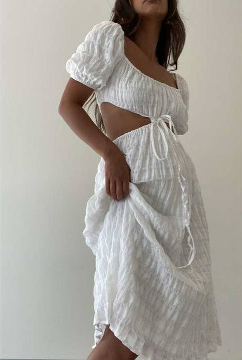 Ivory Elegance Midi Dress