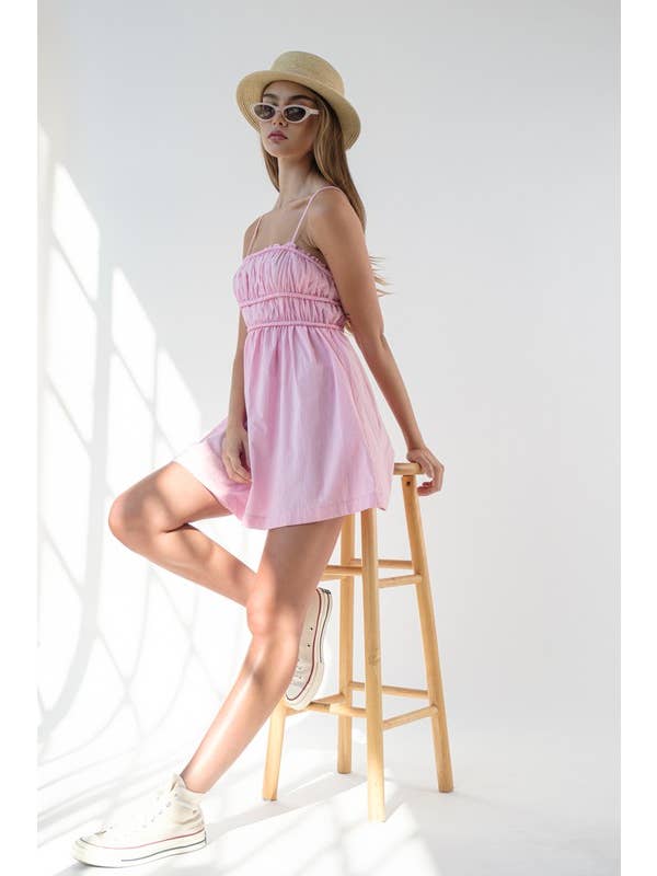 Rosy Charm Mini Dress