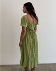 Emerald Grace Midi Dress