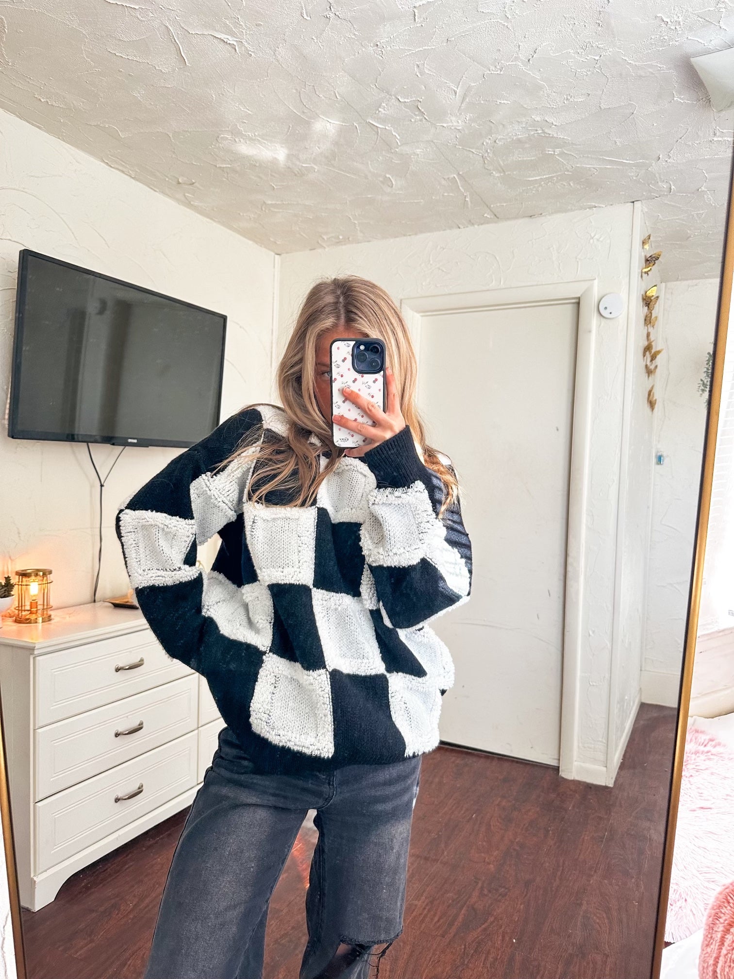 Checkmate Contrast Sweater