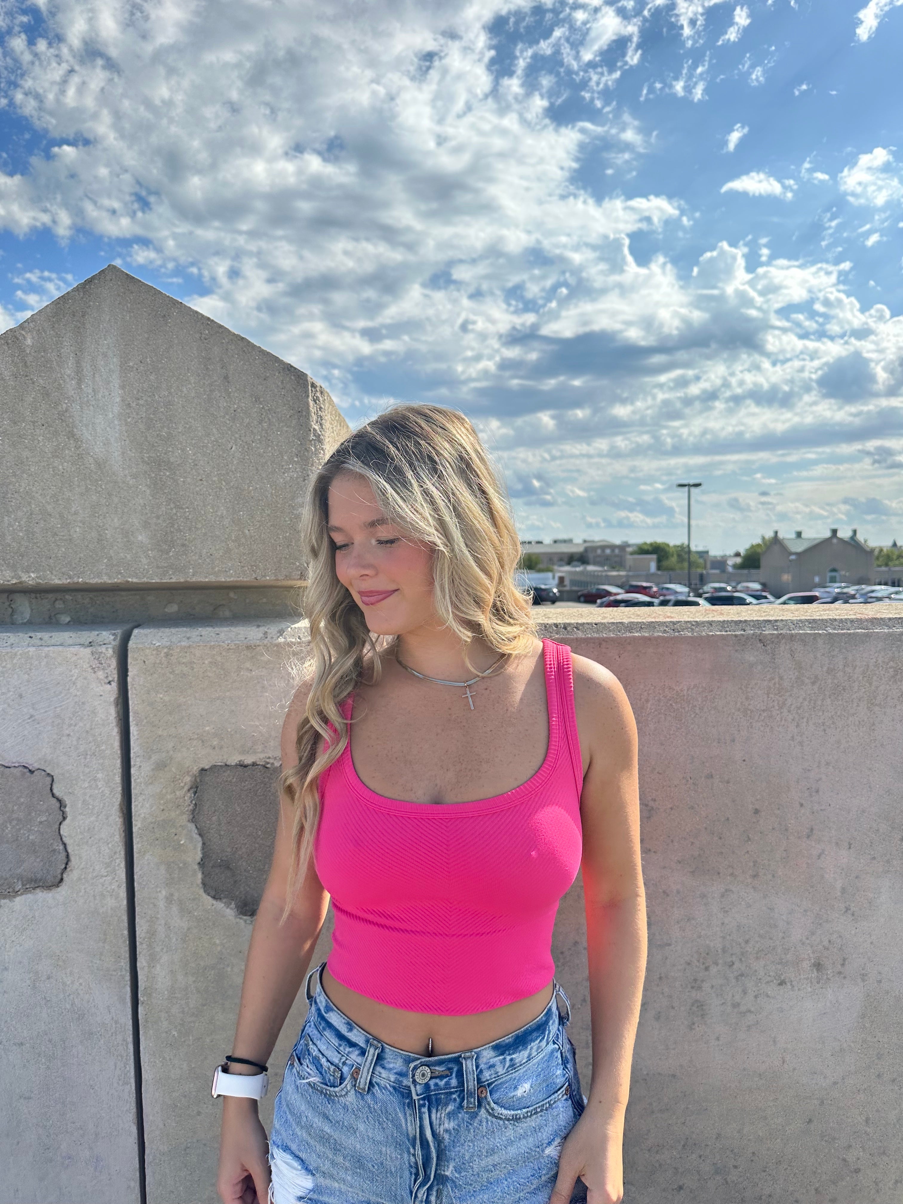 Classic Poppy Ribbed Cropped Tanks