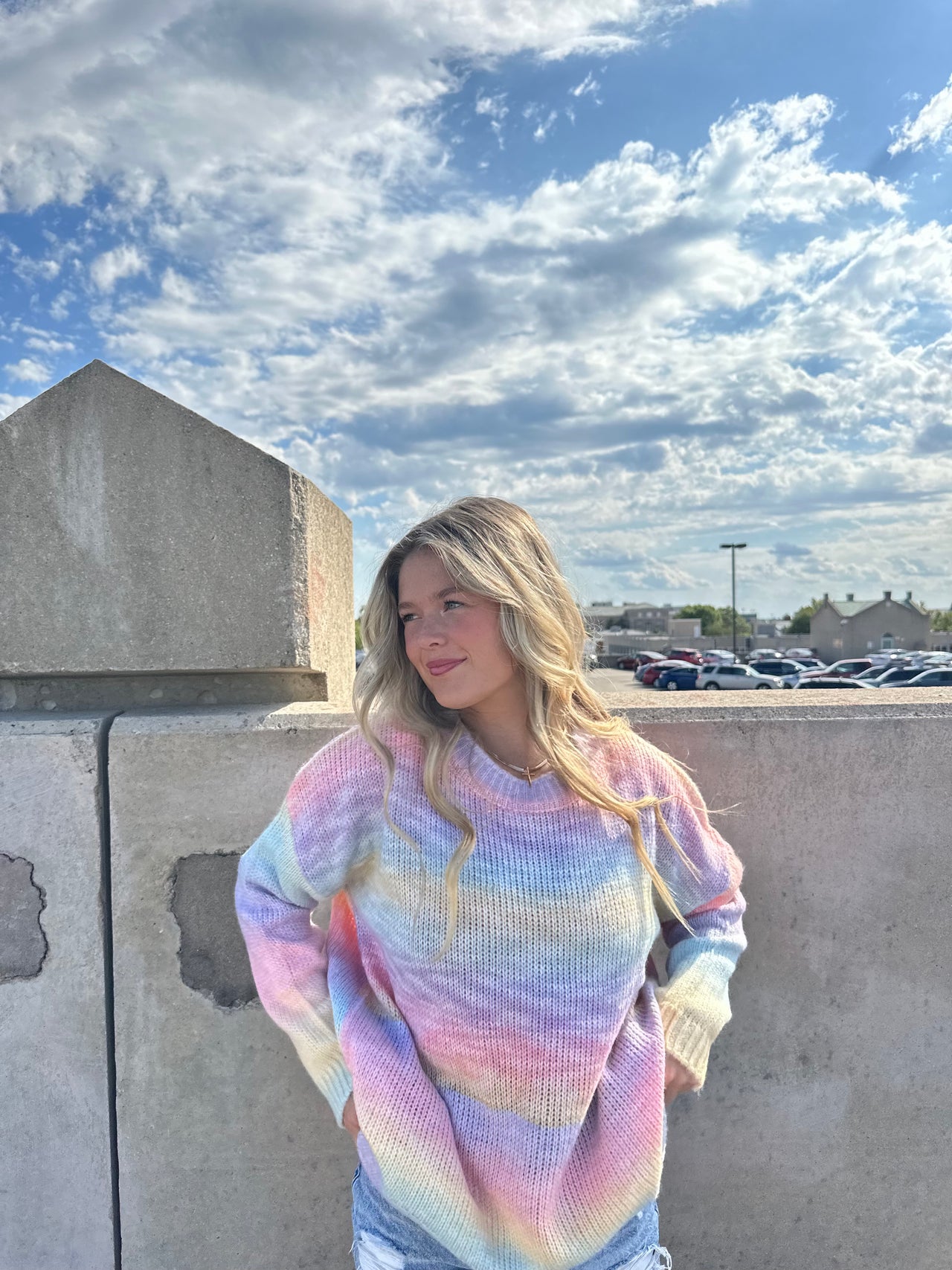 Rainbow Hues Cozy Sweater