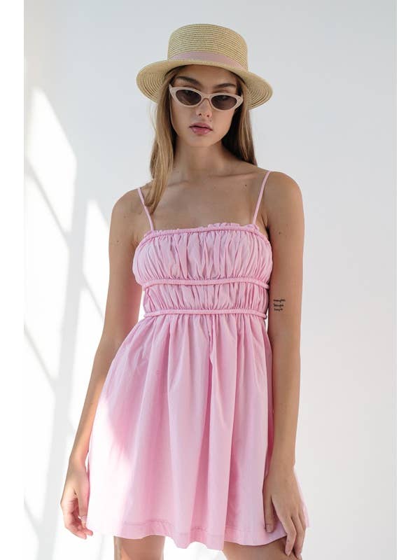 Rosy Charm Mini Dress