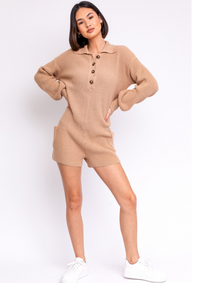 Thumbnail for Iced Chai Knit Romper