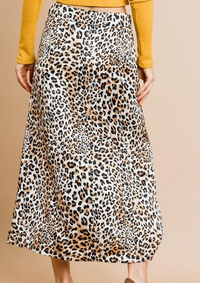 Thumbnail for Fun + Flirty Leopard Midi Skirt