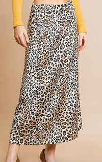 Thumbnail for Fun + Flirty Leopard Midi Skirt